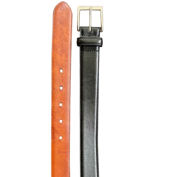 Vintage COACH Men’s Leather Belt 36” Made in Italy Style 5953 - Picture 4 of 9